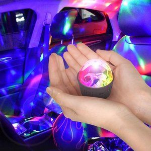 Disco Sound Activated Multicolor Lights Music Ball for Car and  Room